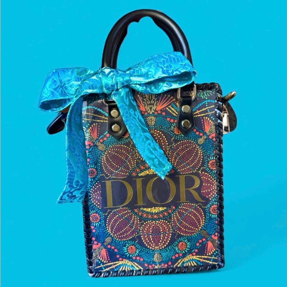 Dior Blue Patterned Women's Bag - Picture 3 of 8